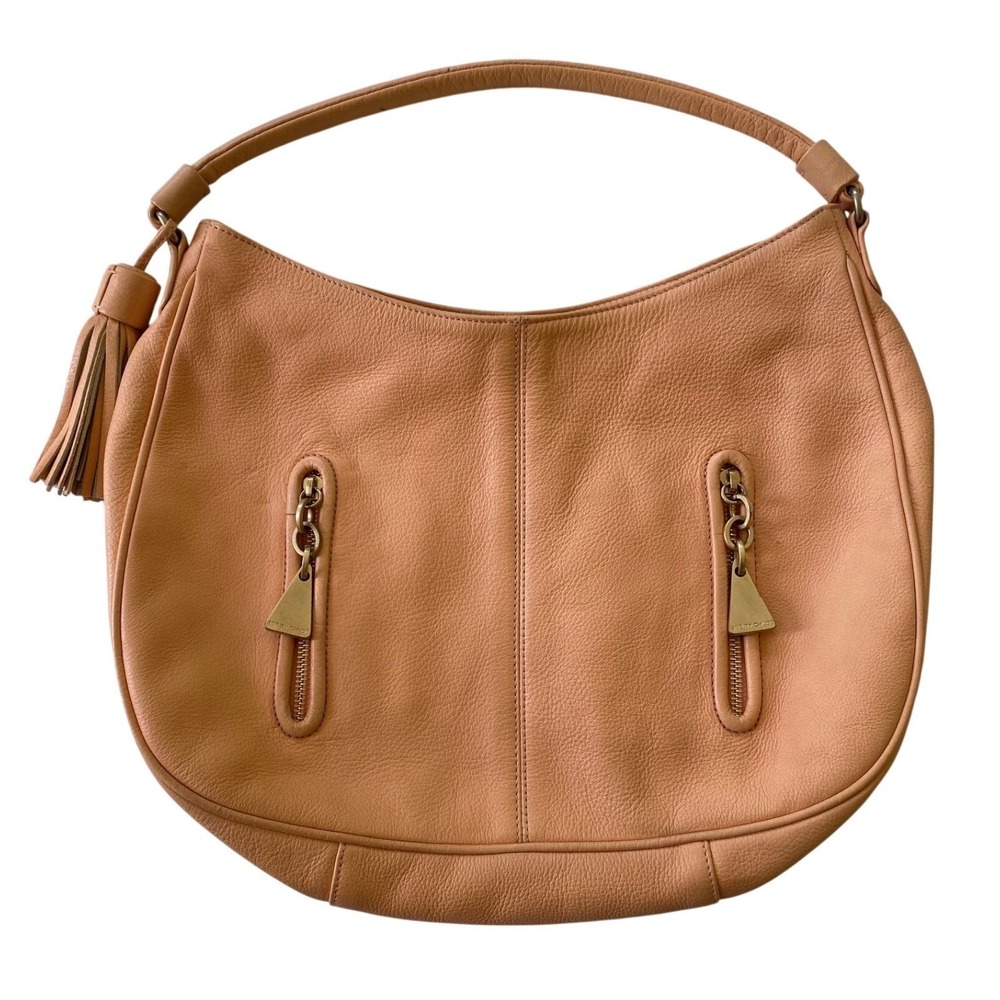See by Chloe Peach Leather Shoulder Bag Peach Soft Pebbled Tassel Boho‎ Festival